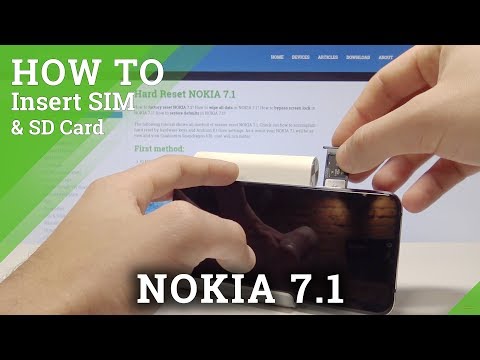 How to Insert SIM & SD in NOKIA 7.1 - Install SIM and SD Card