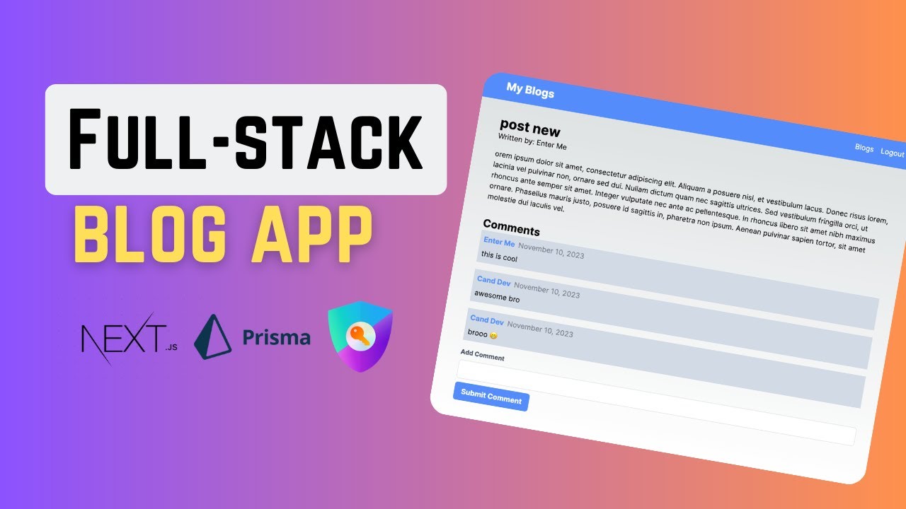 Full-Stack Blog App Tutorial | Next.js and Prisma - YouTube