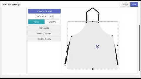 Shopify product customizer - setup custom print area shape