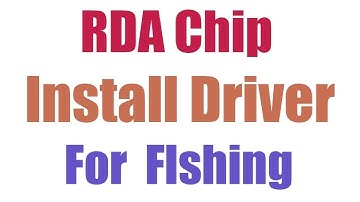 How To Install Rda Chip Flashing Driver or Usb Driver