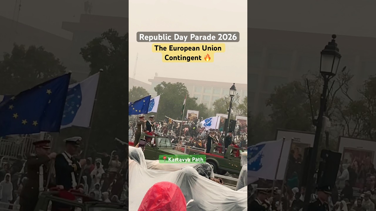 The European Union Contingent-04 Flag Bearers | Republic Day Parade 2026 | Full Dress Rehearsal