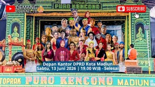 LIVE HUT KOTA MADIUN KE 108 KESENIAN KETOPRAK PURO KENCONO DAN DI MERIAHKAN SANGGAR SENI