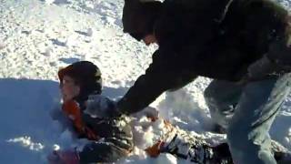 Kid Screams Bloody Murder After Being Thrown In Snow