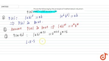 Prove the following by the principle of    mathematical induction: ltmath gt  ltmrow gt  ltmo