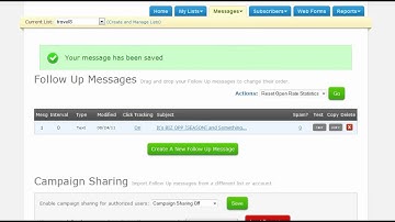 Aweber How to add follow up messages