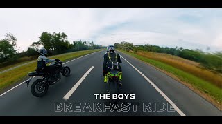 Epic Boys' Breakfast Ride: Sunrise, Motorcycles, and Adventures!