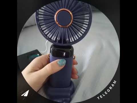 Портативний вентилятор Mini fan XL-880 діаметр 9 см з підставкою для телефону та дисплеєм