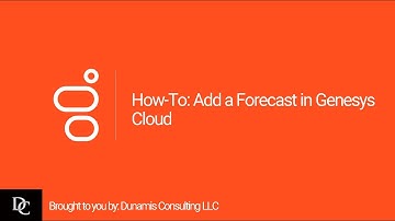 How-To: Add a Forecast in Genesys Cloud