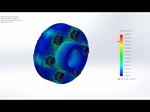 Solidworks Simulation Tutorial / Flanges and Bolts