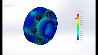 Solidworks Simulation Tutorial / Flanges and Bolts