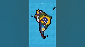 South America - Ant Scale Revamped #world#flag#map#maps#mapping#minecraft#pixelart#shorts#short