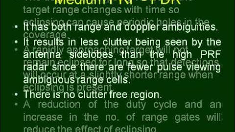 MTI and pulsed doppler radar
