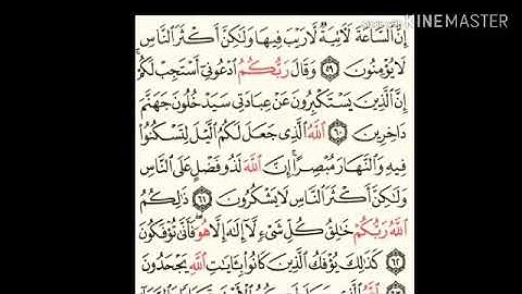 سورة غافر - من آية ( ٥٩ ) إلى آية ( ٦٦ ) - للقارئ : ماهر المعيقلي .