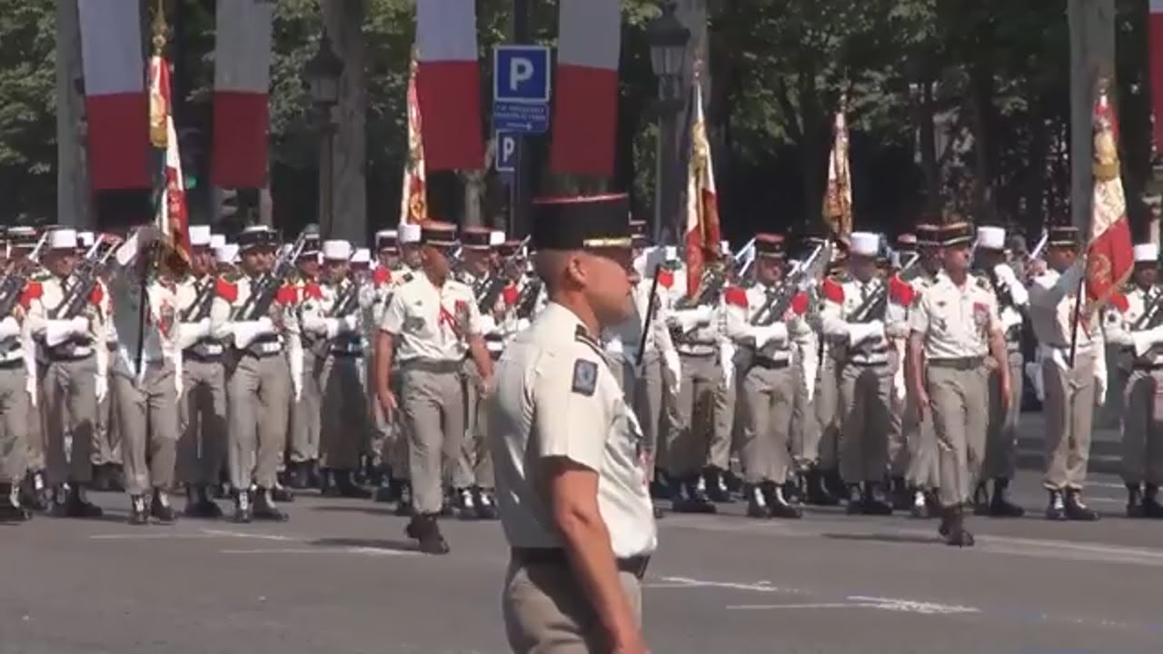 7  Légion étrangère   French Foreign Legion on parade.