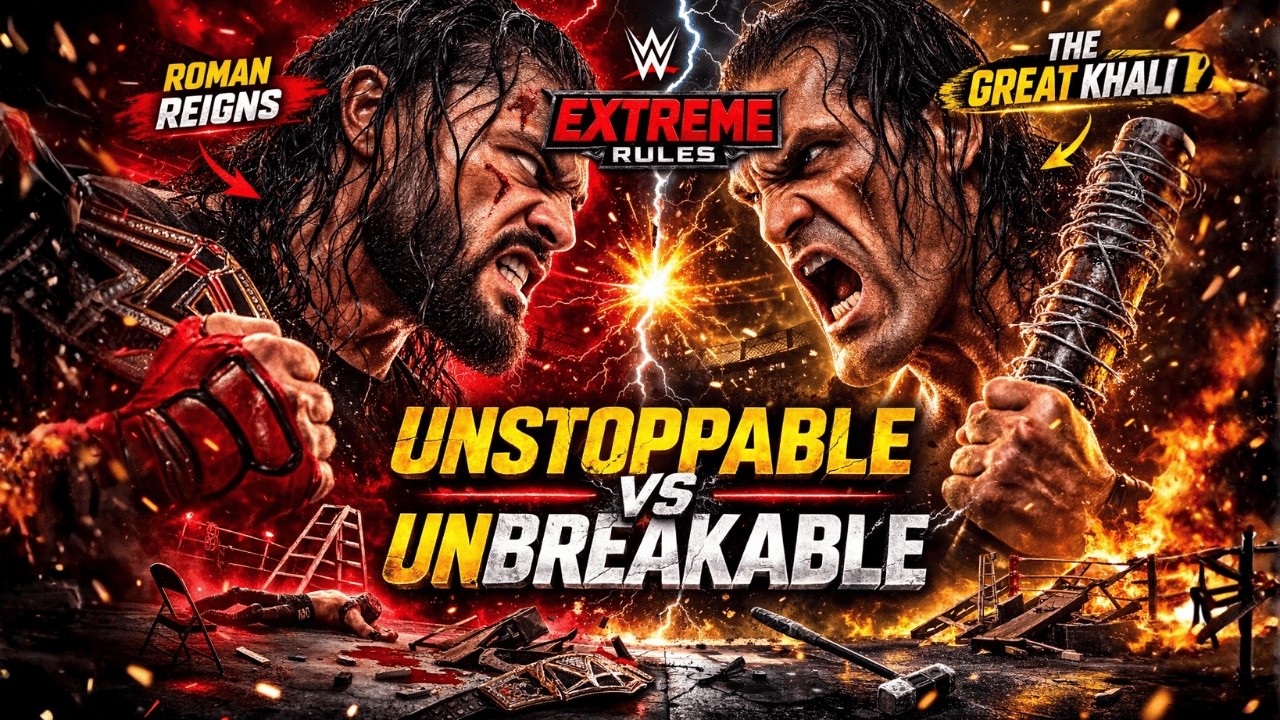 Roman Reigns vs The Great Khali – Extreme Rules Full Match | Giant vs Tribal Chief