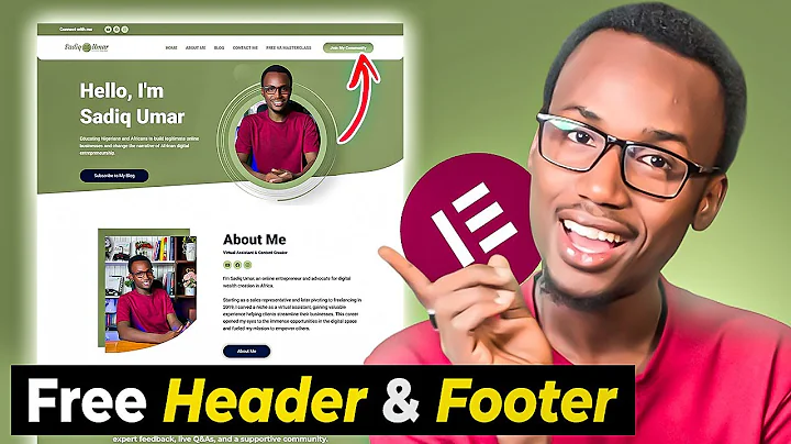Create Free Website Header & Footer with Elementor (No Pro Needed!)