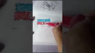 Drawing the flag Azerbaijan country on tissue paper drawing azerbaijan shorts