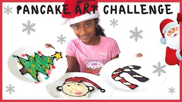 PANCAKE ART CHALLENGE Christmas Edition | Learn how to do DIY Pancake Art!