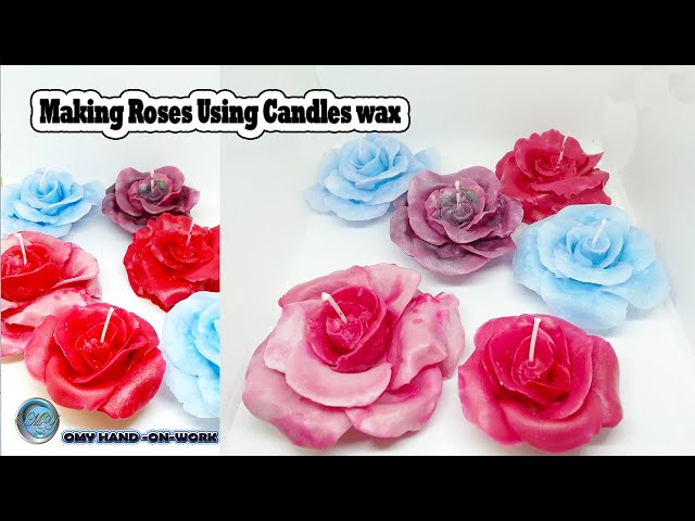 How to make Pillar Floral CANDLES 2 different ways #flowercandles 