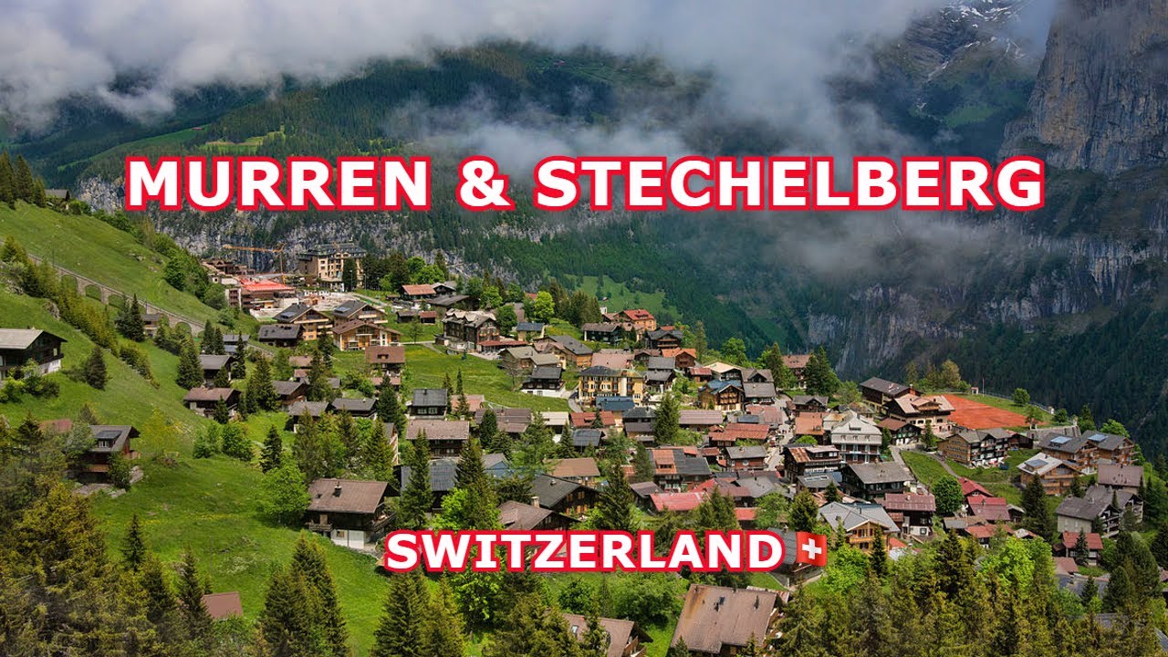 Panoramic Mountain Village Murren Real life fairy tale Swiss village