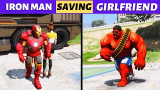 IRON MAN SAVES WIFE FROM RED HULK IN GTA V