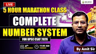 ⚡5-Hour CSAT Marathon | Master the Number System 🔢 | Amit Sir | UPSC 2026 #csat #numbersystem #upsc