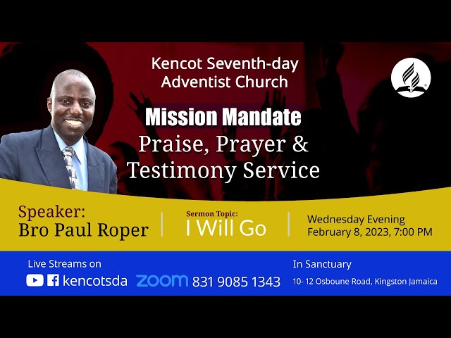 Wednesday Night Service - Kencot SDA Church - February 8, 2023 at 7:00 PM