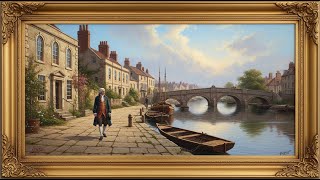 Frame TV Art: Georgian Gentleman Strolling Riverside Village | 4K Ambient Art screenshot 4