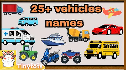 Street Vehicles | Cars And Trucks | Learning Video for Children & Preschoolers| Tinytots 