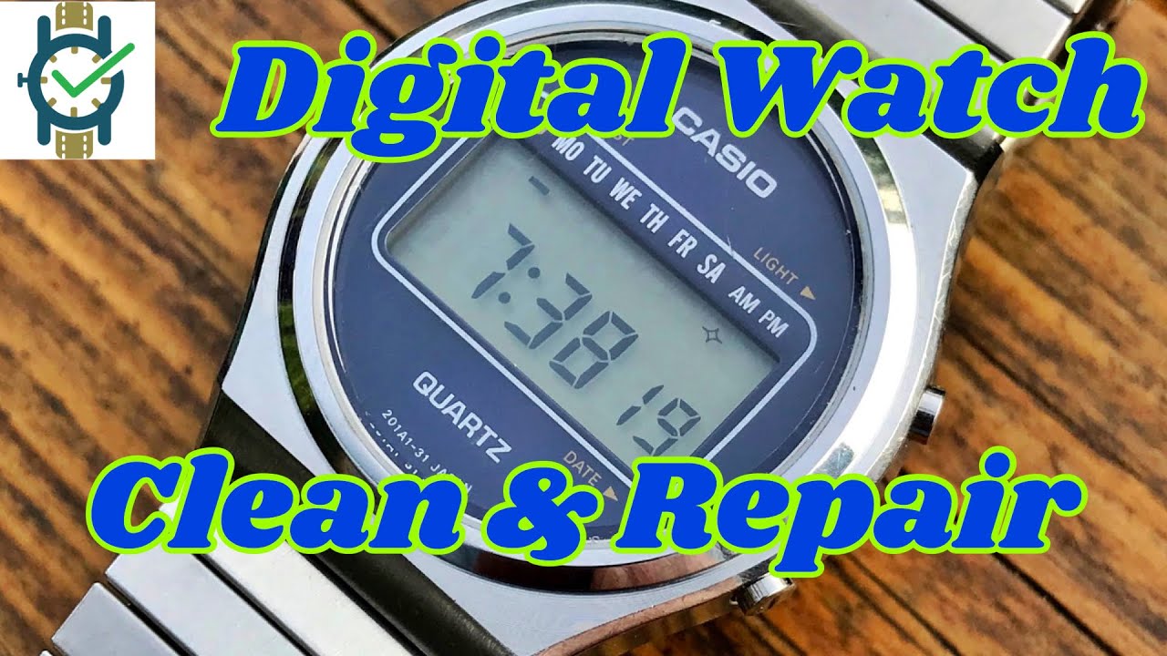 Vintage Digital Watch Clean & Repair - YouTube