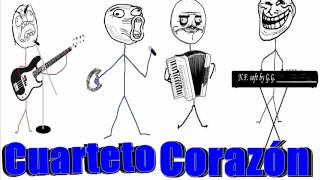 Video thumbnail of "Cuarteto Corazon - Flaca puro hueso - mi novia la pecosa"