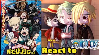 (MHA)🔥🌙 One Piece Reacts to My Hero Academia Pro Heroes Class A ||SPOILER|| MHA react //Gacha Club\\