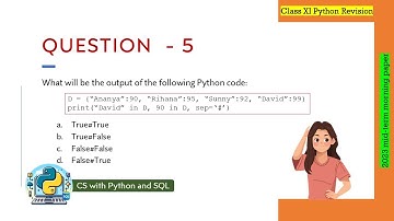 Question - 5 | Class 12th 2023 CS mid-term Paper (morning session) | Dictionaries in Python