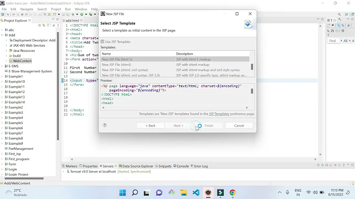 How to Add Two numbers using JSP in Eclipse | JSP - Add Two Numbers
