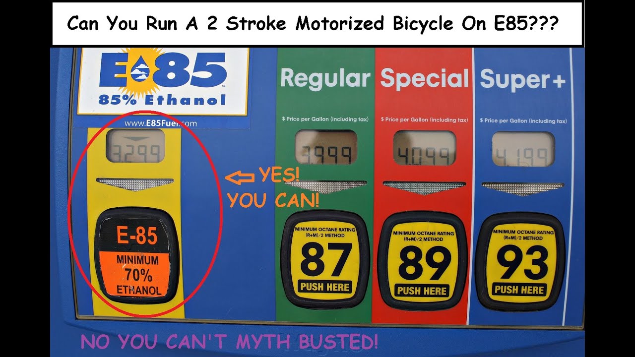 Can You Run A 2 Stroke Motorized Bicycle On E85? - People That Say No, Myth Busted! (Yd100 )