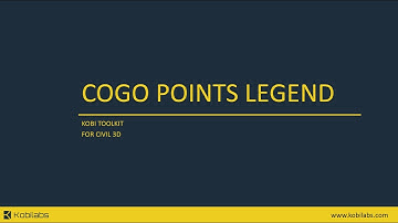 Civil 3D COGO Points Legend  - Kobi Toolkit