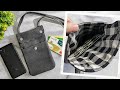 DIY Mini No Zipper Flap Over Denim Crossbody Bag for Your Phone With Card Slots Out of Old Jeans