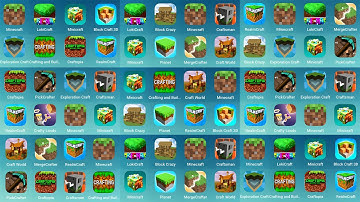 RealmCraft, Lokicraft, Minecraft, Planet, Block Crazy, Craftsman, Minicraft, PickCrafter, Craftopia
