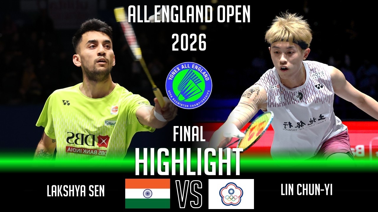 ФИНАЛ‼️Лакшья Сен (Индия) против Лин Чун-И (Тайвань) | Открытый чемпионат Англии по бадминтону 2026