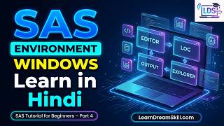 SAS Tutorial for Beginners in Hindi - Part 4: Introduction to SAS Environment Windows #analyst