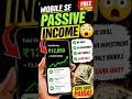 Mobile Se Passive Income 😳Earn Daily ₹500+ No Skill 2026.#shorts #viralshorts #earnmoneyonline #ai