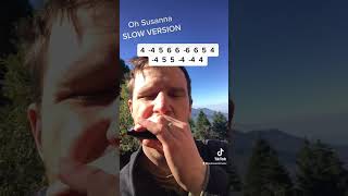 Oh Susanna - harmonica tabs (slow version) #harmonica #harmonicalesson #short #shorts
