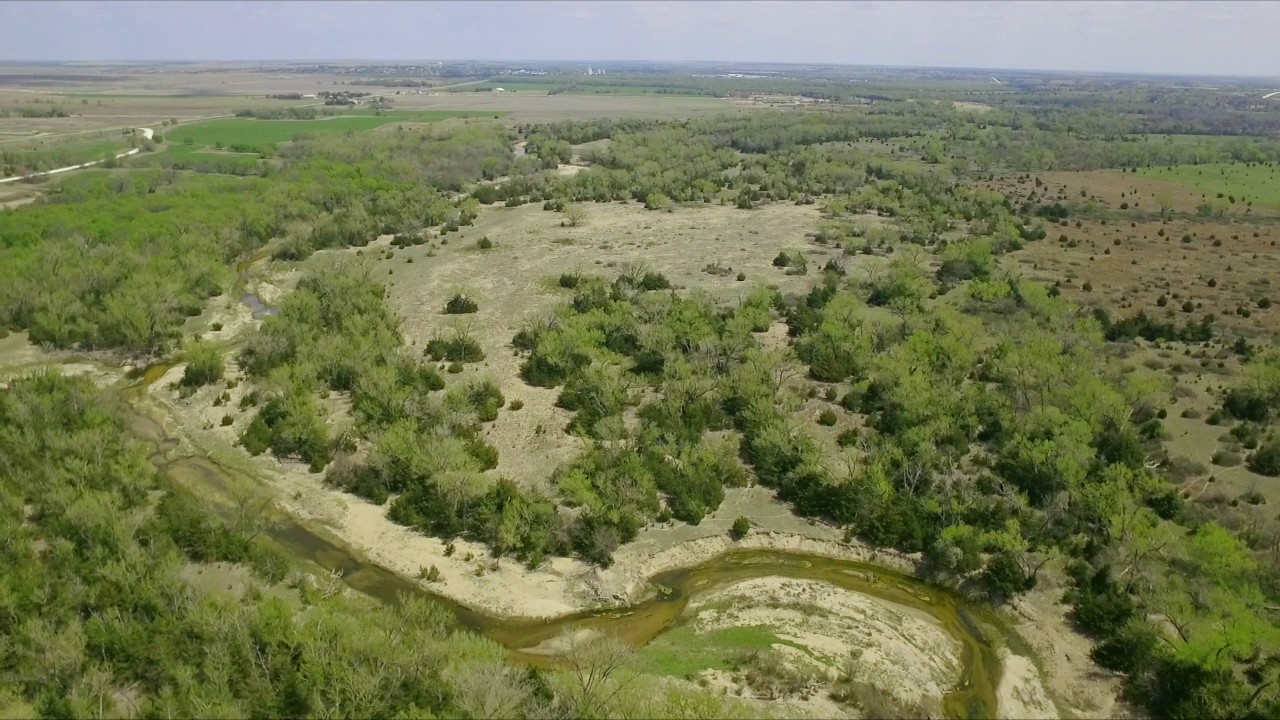 Flying over the South Fork Solomon River, west of Stockton, KS YouTube