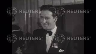 1955 UK; WORLD PREMIERE OF FILM 'ABOVE US THE WAVES' TAKES PLACE IN LEICESTER SQUARE