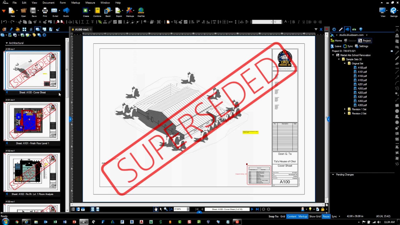 Drawing Sets in Bluebeam Revu - UChapter2