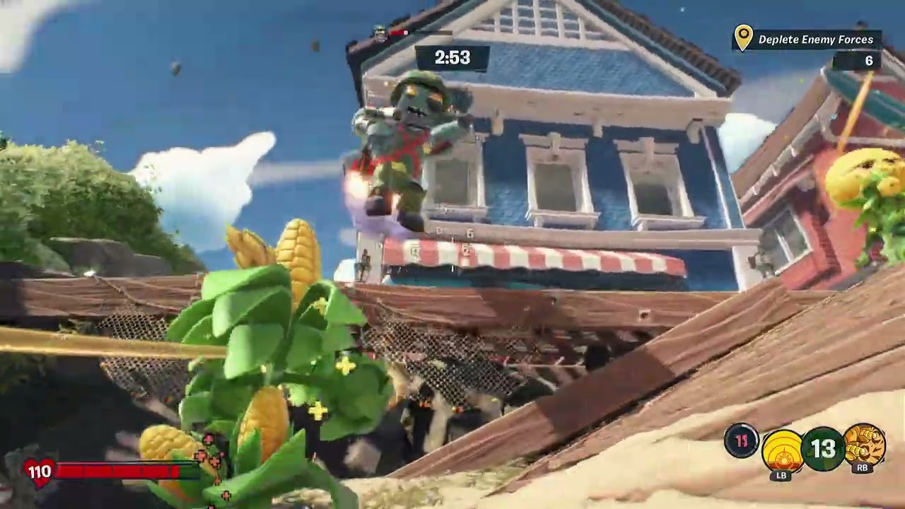 PvZ BFN: Town Center (Plants): Battle Zone: Shadez 2 Cool (+ Elusive Foe: Squiddy Shaw)