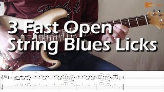3 Fast Open String Blues Licks With Downloadable Tab And Backing Track