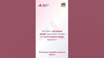 Set Based Approach | Lean-Agile Principle | Advance Agility |  #agilelearning #safe #shortvideo