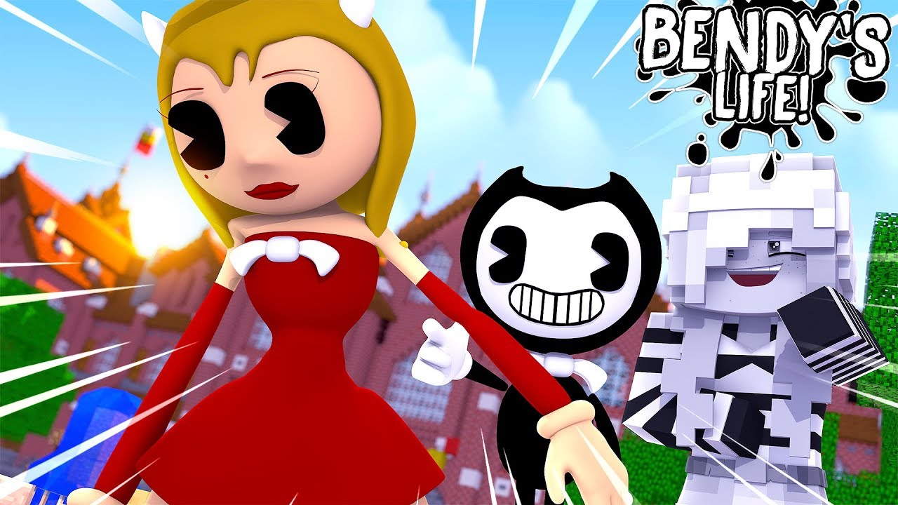 Minecraft BENDY'S LIFE - JEALOUS LEAH TURNS ALICE ANGEL INTO COLOUR!!!
