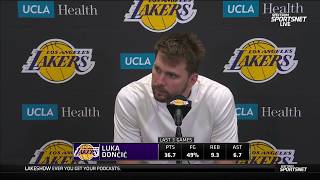 Luka Doncic Postgame Interviews Los Angeles Lakers Beat Minnesota Timberwolves 120-106